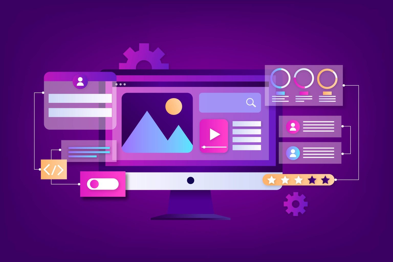 تازههای دنیای طراحی وب: مروری بر مهمترین رویدادها و فناوریهای جدید 2025 2 10 best web design trends 2024 1536x1024 1